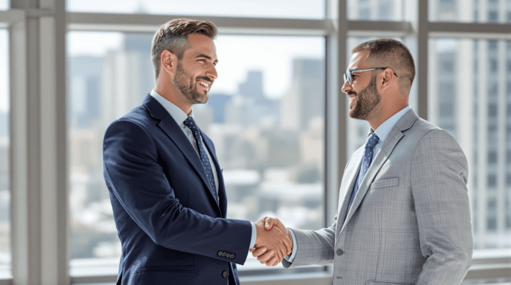 Advisors discussing with clients