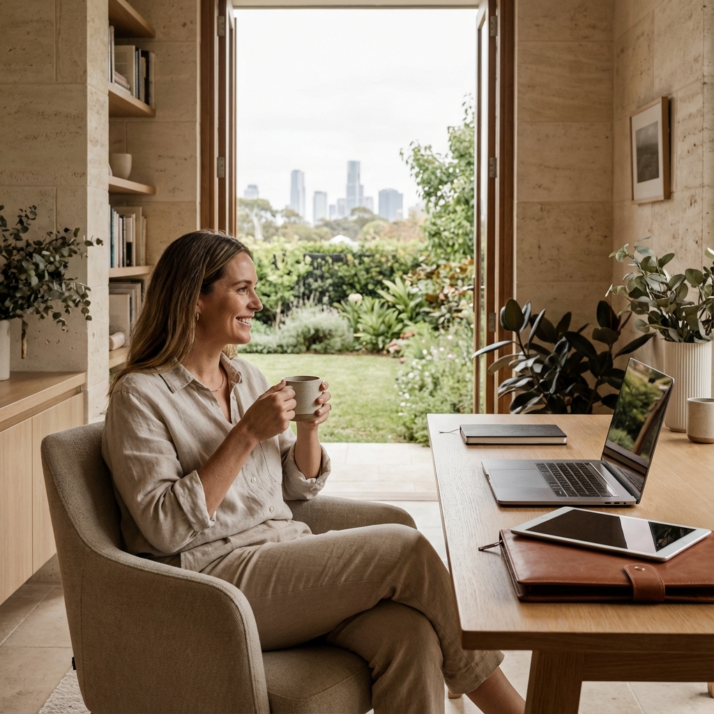 Professional working from home representing comprehensive protection